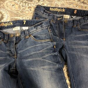 Bundle of Crewcuts toothpick jeans size 7 & 8 👖